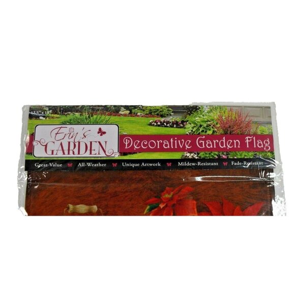 Erins Garden Holiday Lantern Decorative Garden Flag 12.5 x 18 New - Picture 2 of 4